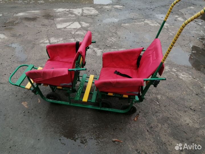 Сани двухместные трансформер (для двойни)