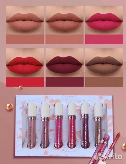 Набор матовых помад для губ