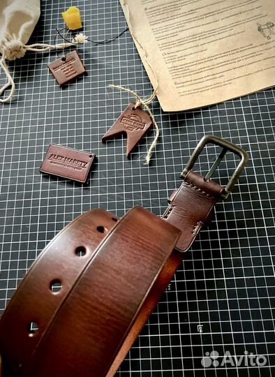 Мужские ремни Авторской работы. Кожа быка