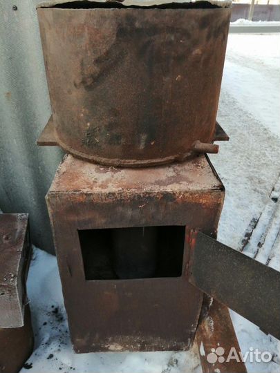 Каменка с баком для бани