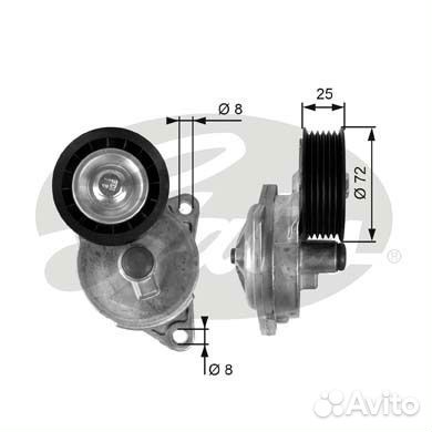Натяжной ролик привода вспомогательных агрегатов d