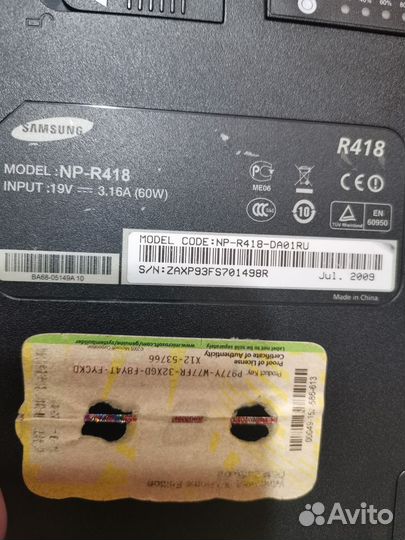 Ноутбук Samsung r418