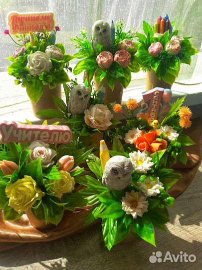Подарок, букет учителю на 1 сентября