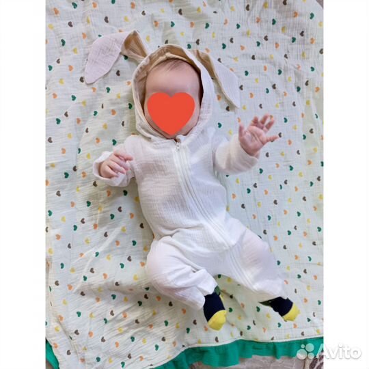 Комбенизон с ушками зайчика