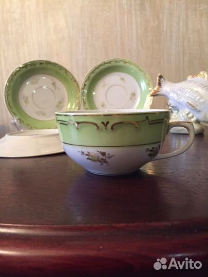 Чайная пара Дулево 1957 год, крытьё, раритет