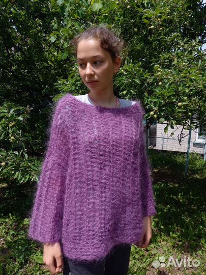 Свитер паутинка из мохера