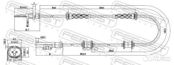 Датчик ABS задний 28606001 Febest