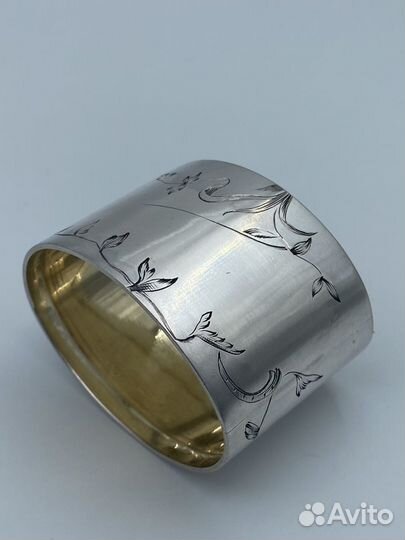 Кольцо для салфеток Серебро 84 гравировка