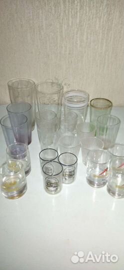 Бокалы,рюмки времен ссср,стаканы разные