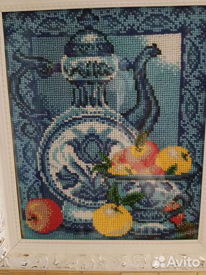 Картины из бисера с рамой