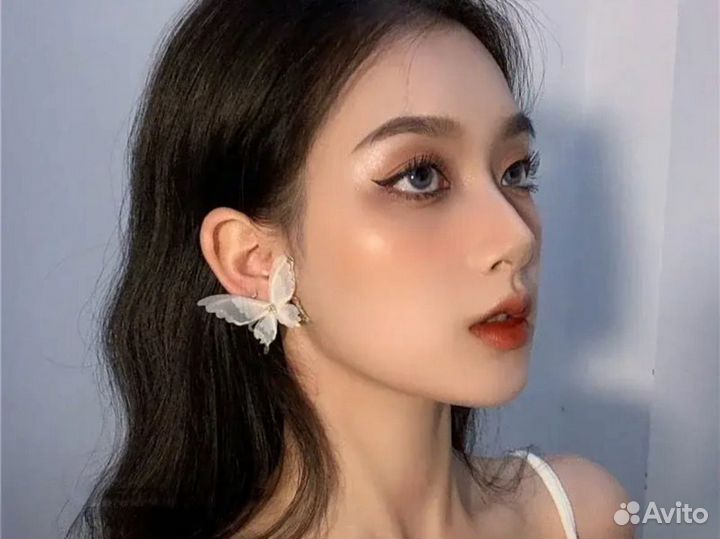 Серьги бабочки