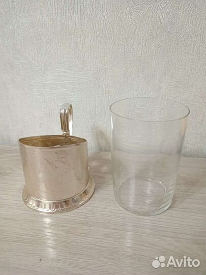 Стакан с подстаканником СССР