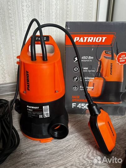 Дренажный насос Patriot 450Вт новый