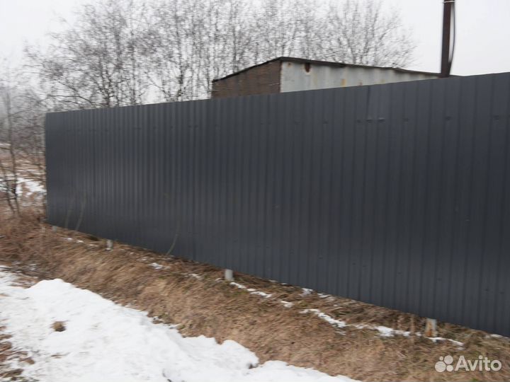 Забор из профнастила под ключ