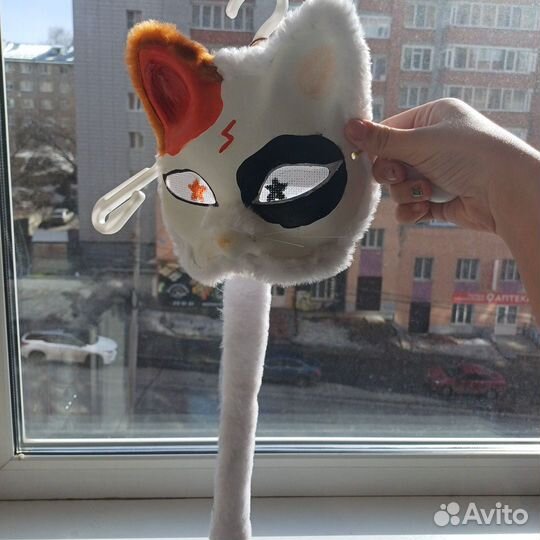 Маска для Квадробики с мехом Ч.О