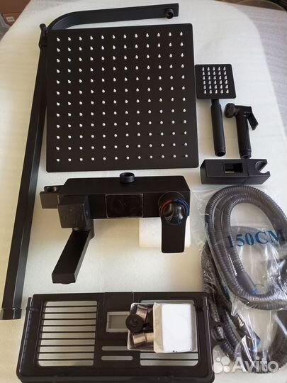 Смеситель тропический душ с термостатом новый