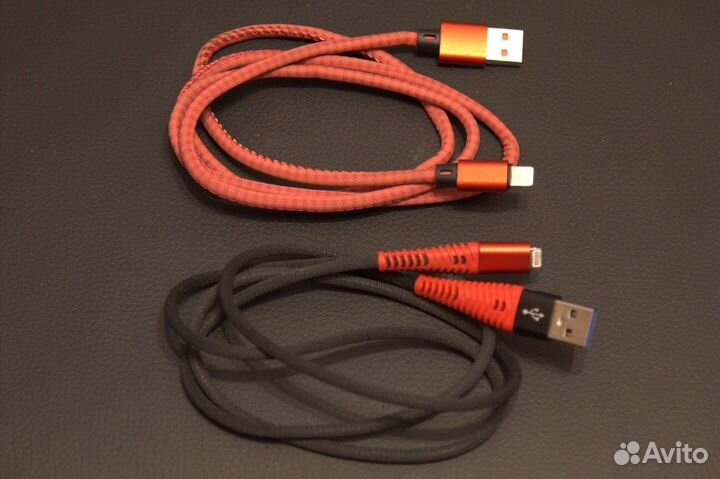 Кабели USB Lightning 1 метр, текстиль