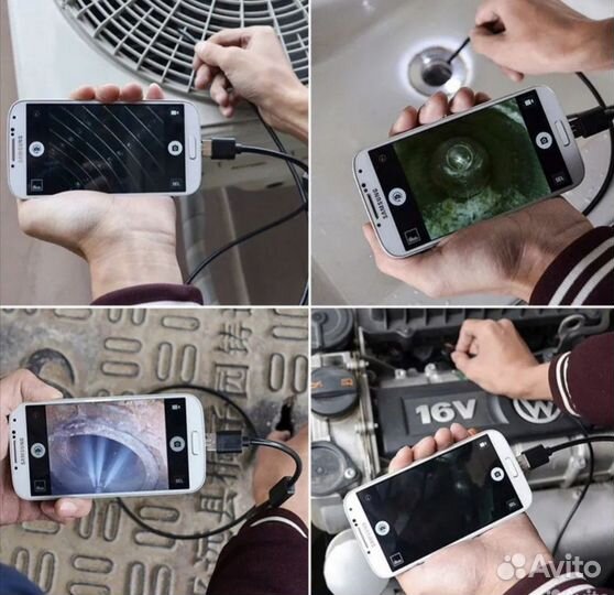 Эндоскоп для Android и пк USB с камерой 1м