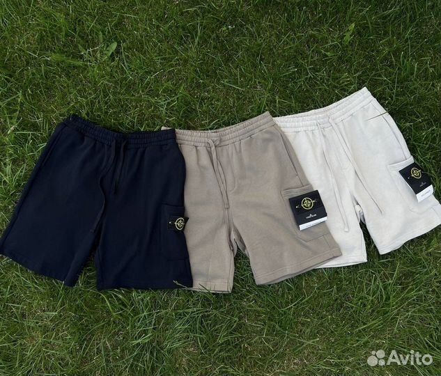 Stone island шорты с патчем мужские