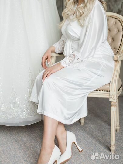 Халат женский шелковый