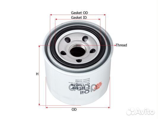 Фильтр масляный KIA RIO 1.6 2012 - / KIA RIO 1.4