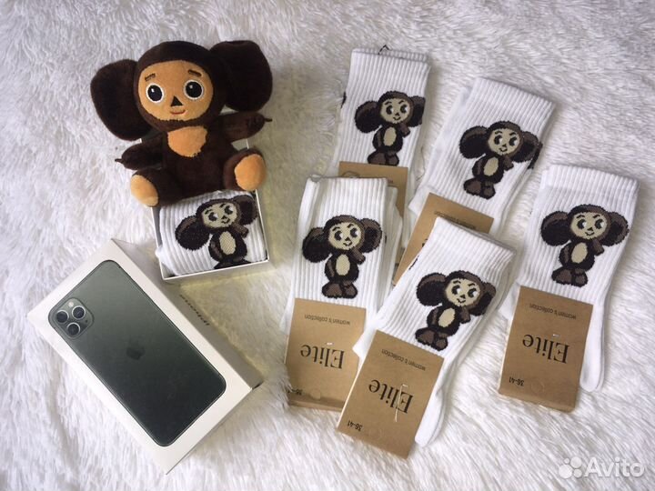 Носочки с чебурашкой