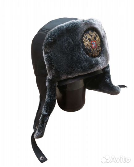 Шапка ушанка мужская меховая теплая флисовая