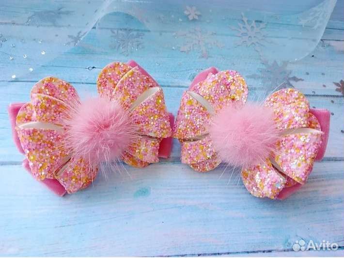 Бантики для волос. Резиночки ручной работы