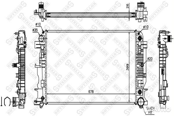 Радиатор системы охлаждения АКПП MB Sprinter 906