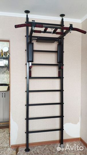 Шведская стенка усиленная (распорная) + турник 3в1