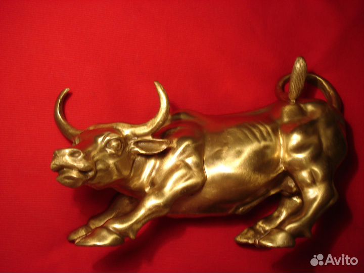 Золотой Бык Телец Символ Денег Нью Йорк Биржа 30см