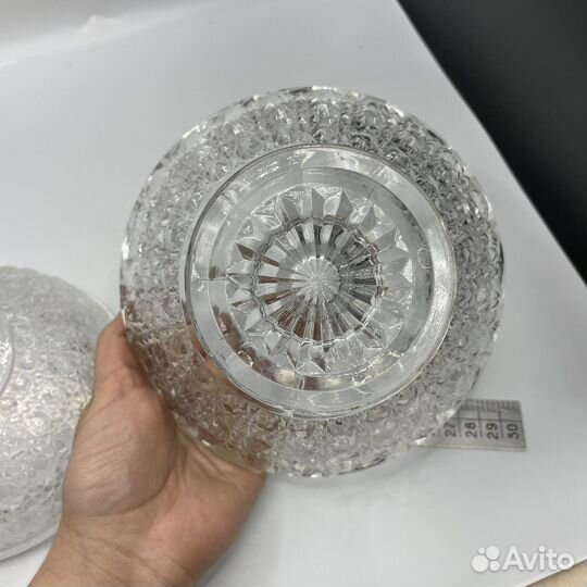 Хрустальная конфетница с крышкой СССР (Сзр)