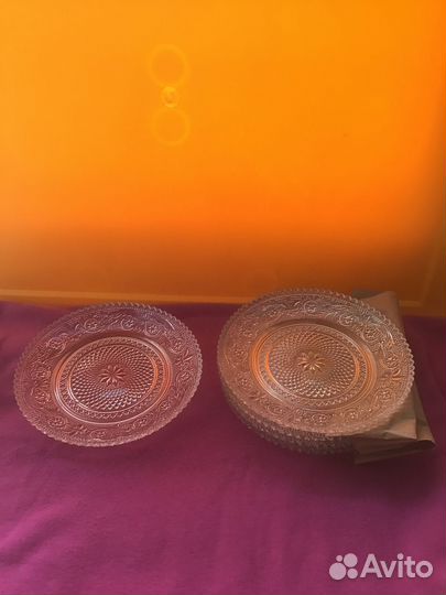 Тарелки стеклянные новые набор