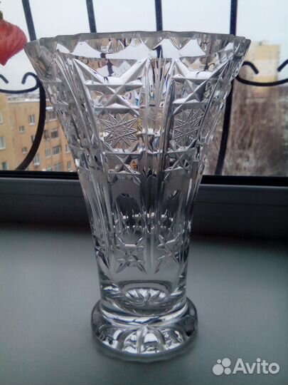 Ваза хрусталь. Винтаж.Новая