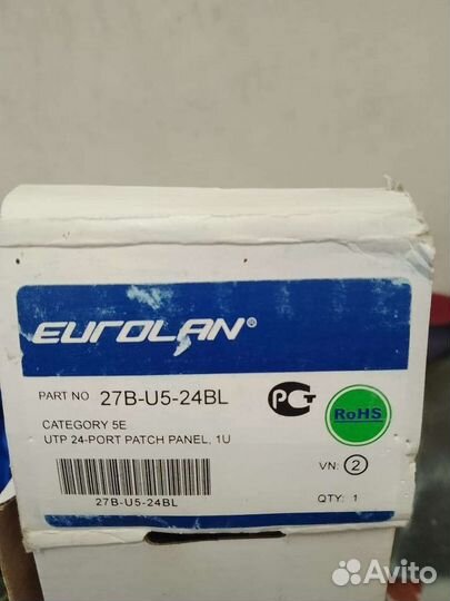 Eurolan 27B-U5-24BL 19, 24xRJ45, UTP, кат.5е