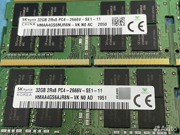 Оперативная память ddr4 32GB So-dimm 2666MHz