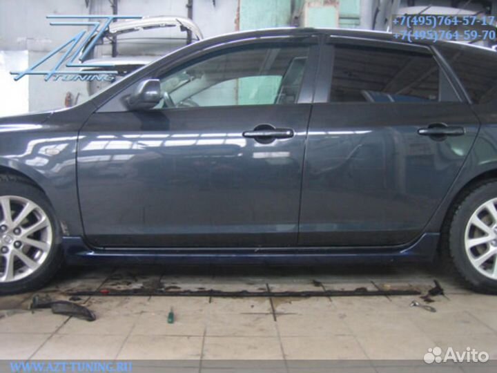 Накладки на пороги «штатные 2,0» mazda 3 BK