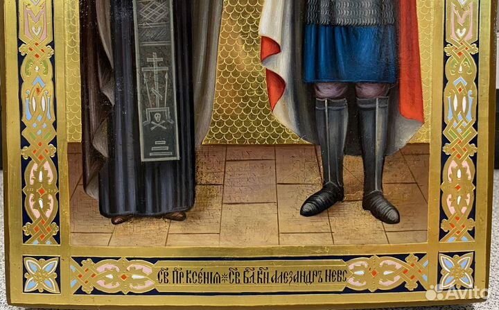 Икона Святые Александр Невский и Преподобная Ксени