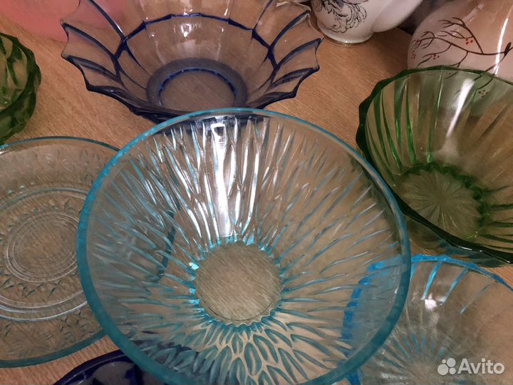 Салатники из цветного стекла СССР
