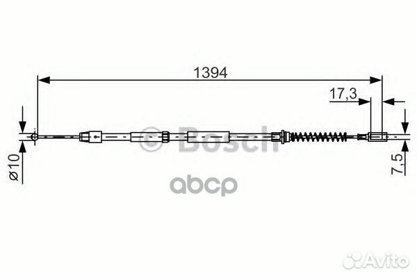 1 987 482 033 трос ручноготормоза L1394,d10M