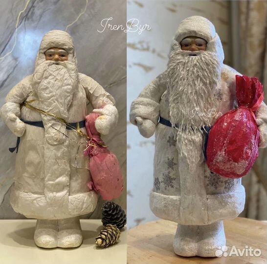 Реставрация ватных ёлочных игрушек