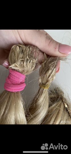 Волосы для наращивания 50 см блонд