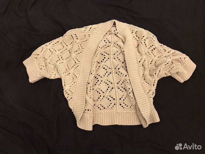 Болеро 46 вязаное кремовое