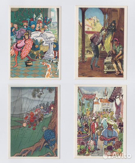 СССР набор Васнецов 1958 чистые Кошкин дом Теремок