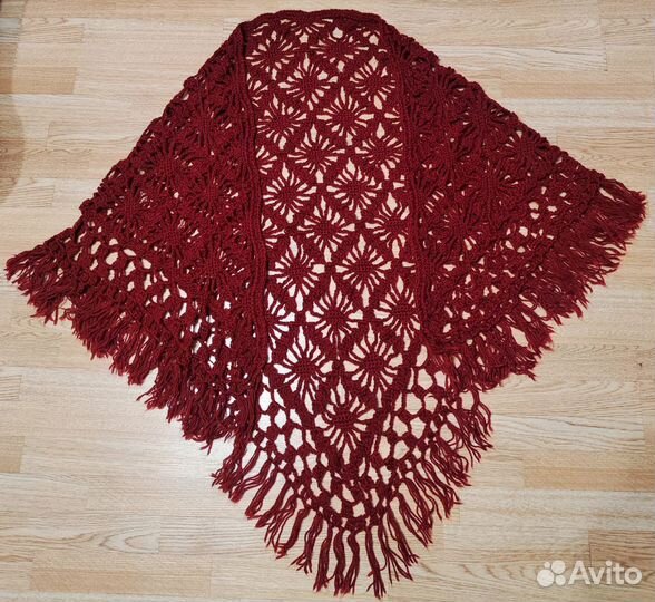 Платок шаль вязаный новый