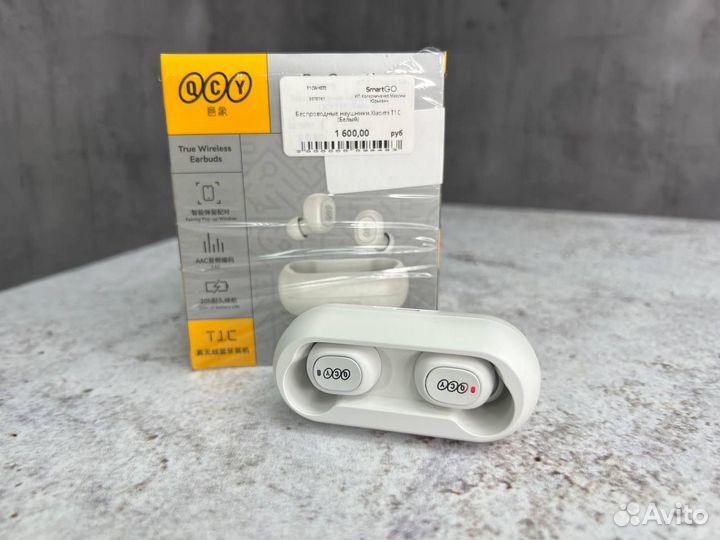Беспроводные наушники QCY T1C (Белый)