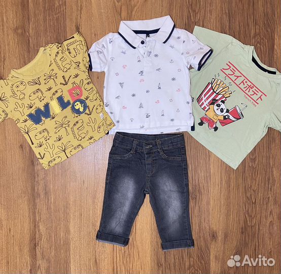 Вещи пакетом на мальчика 74 80 86