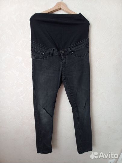 Джинсы чёрные для беременных 46 р