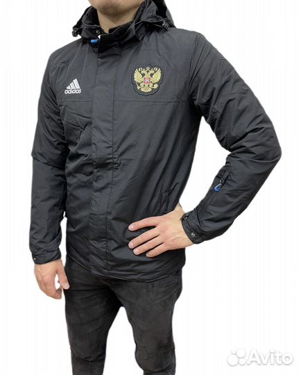 Куртка весна осень adidas (дождевик)