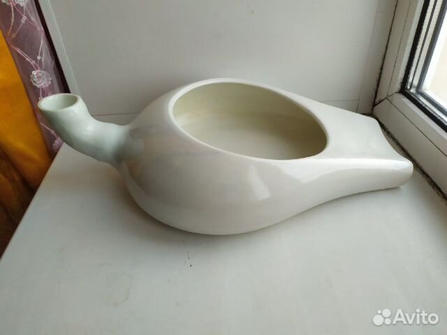 Утка фаянсовая медицинская для больного, СССР